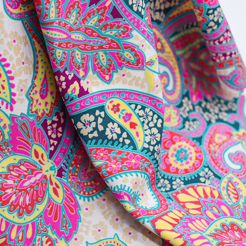 Four sided elastic printed swimming fabric